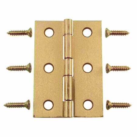 Midwest Fastener 2-1/2 x 1-9/16" Nickel Plated Steel Butt Hinges 4PK 37186